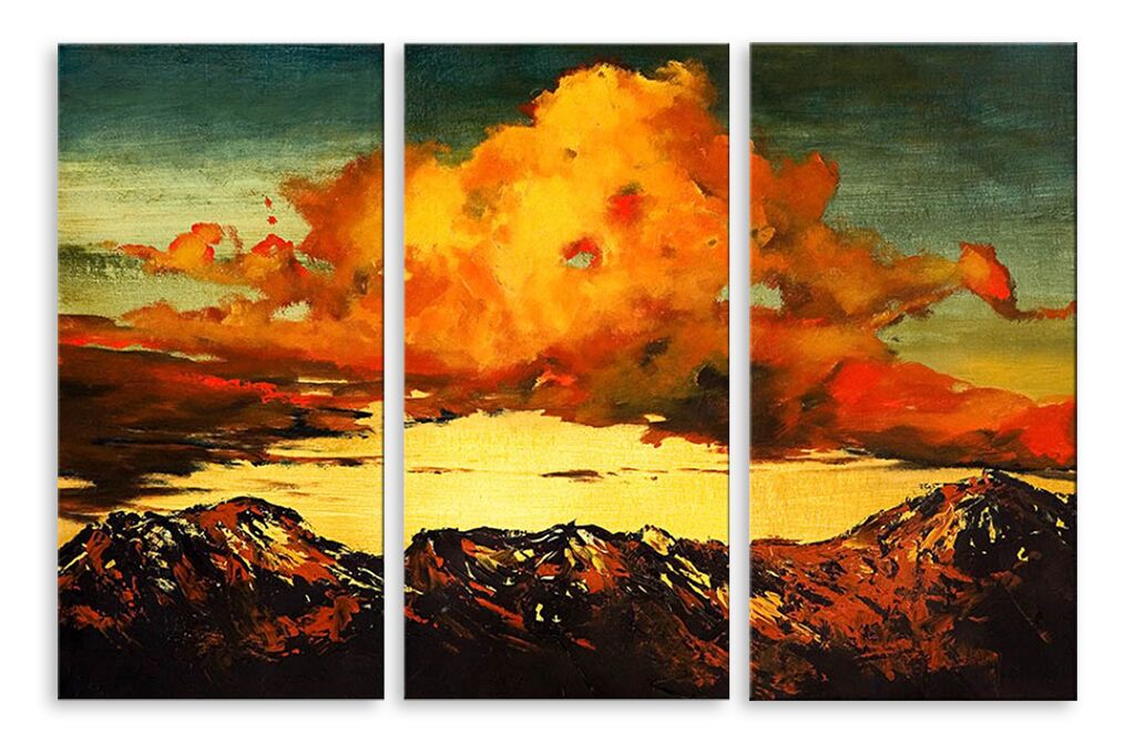 Модульная картина 4853 "Огненное облако" фото 1