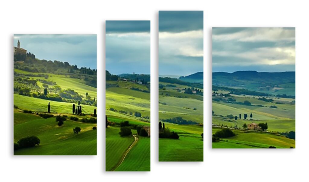 Модульная картина 3160 "Зеленая Тоскана" фото 1