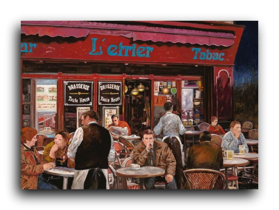 Репродукция 1983 "Уличное итальянское кафе19" фото 1