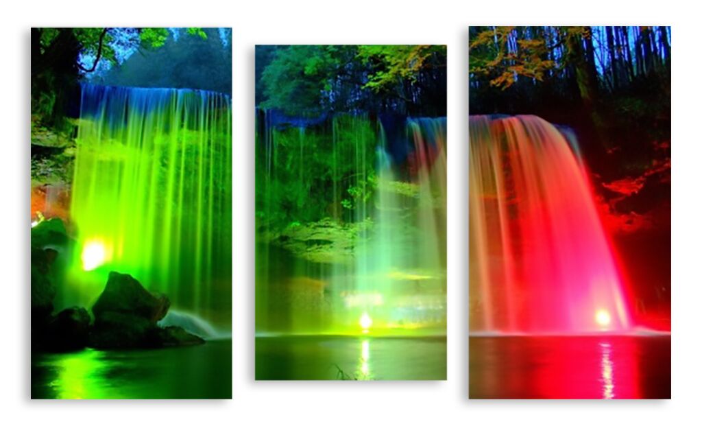 Модульная картина 2822 "Цветной водопад" фото 1