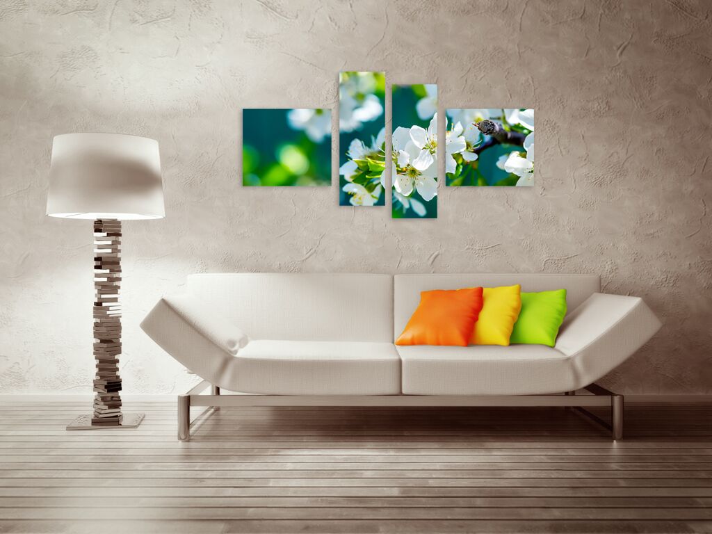 Модульная картина 1192 "Цветы яблони" фото 4