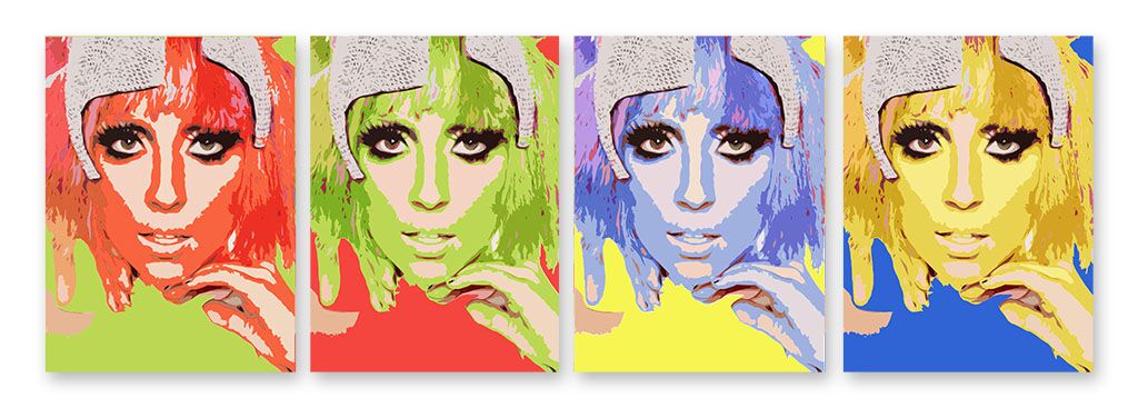 Модульная картина 2212 "Леди Гага" фото 1