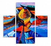 Модульная картина 5408 "Лодки красками"