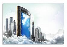 Постер 2826 "Город на облаках"