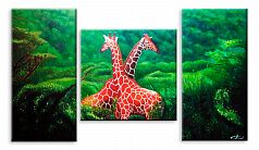 Модульная картина 4279 "Яркие жирафы"