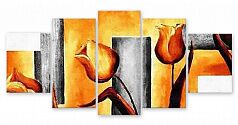 Модульная картина 960 "Жёлтые тюльпаны"