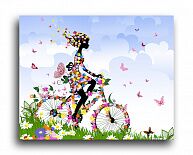 Постер 1648 "Девушка на велосипеде"