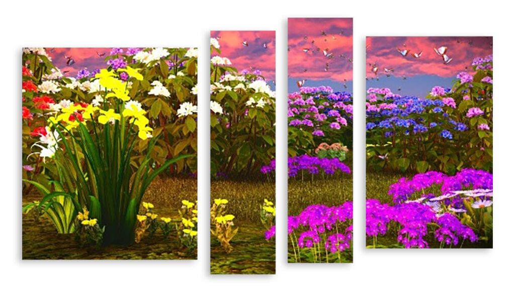 Модульная картина 3514 "Цветочная поляна" фото 1