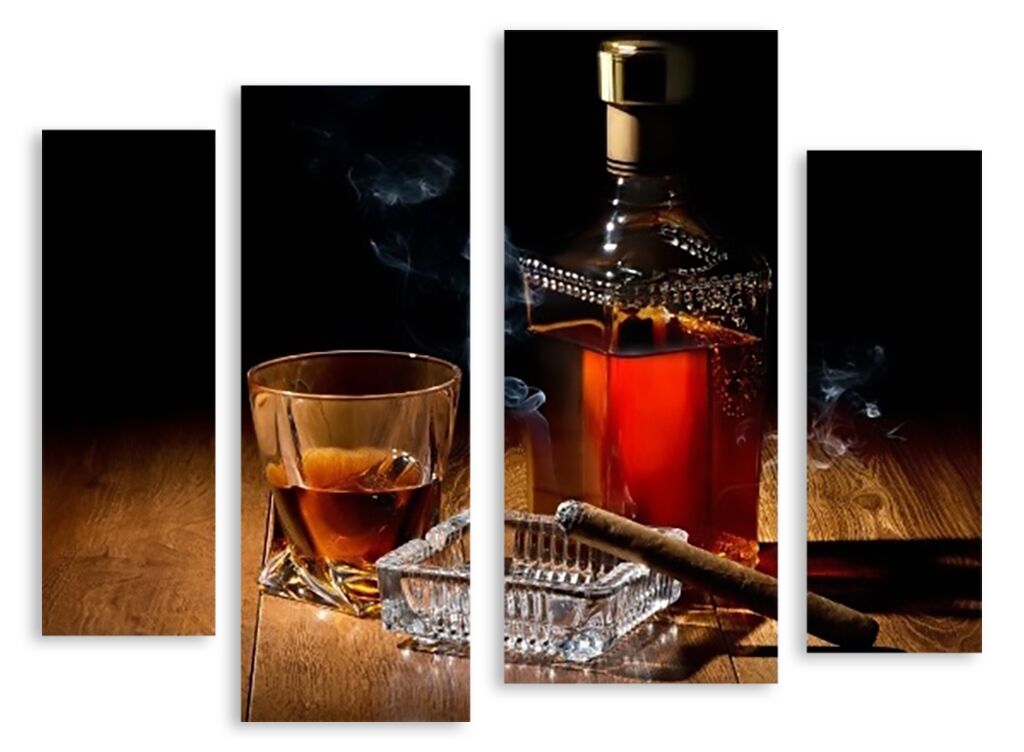 Модульная картина 2418 "Виски с сигарой" фото 1