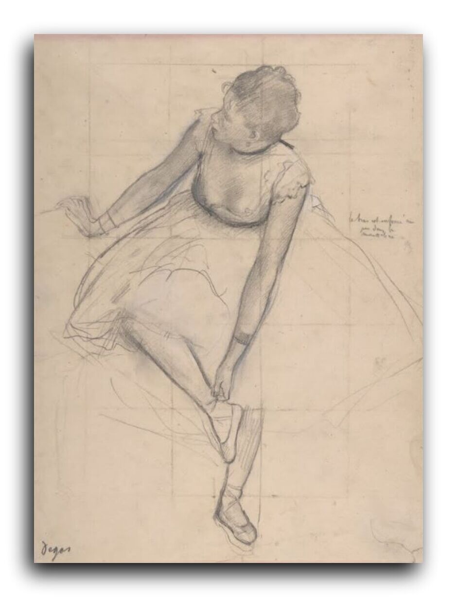 Репродукция 2187 "Танцовщица завязывает пуанты (1873)" фото 1