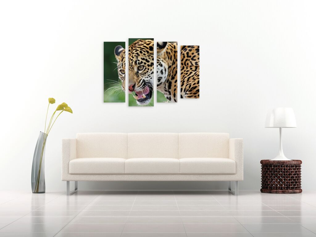 Модульная картина 2060 "Леопардовый ягуар" фото 4