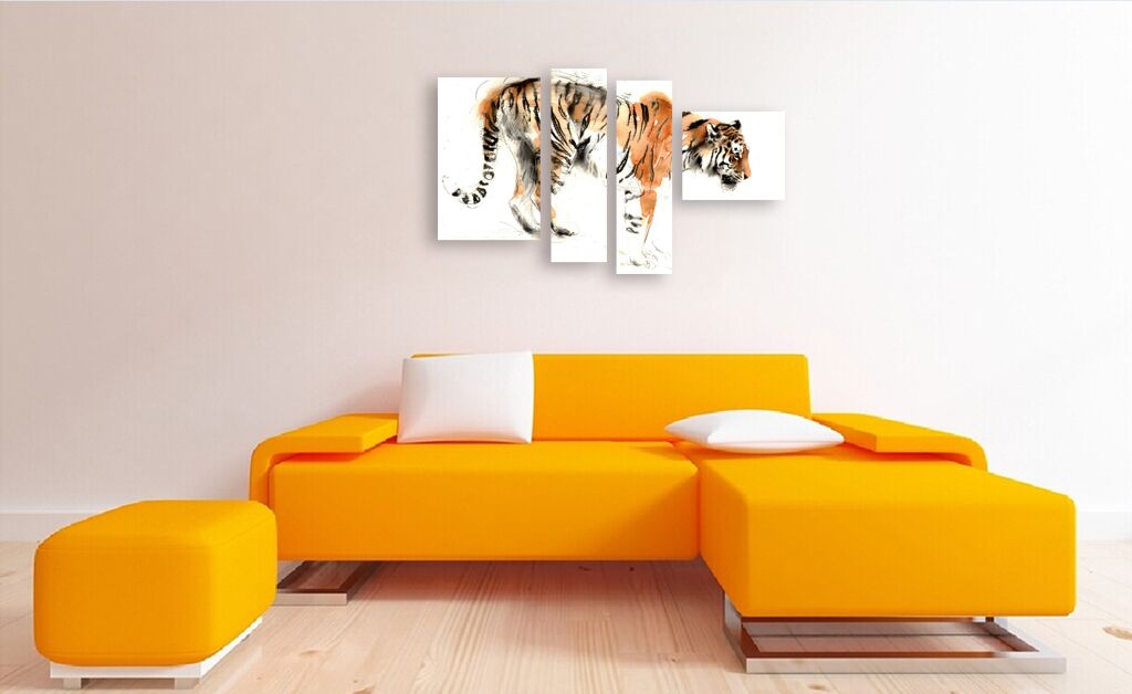 Модульная картина 1146 "Крадущийся тигр" фото 3