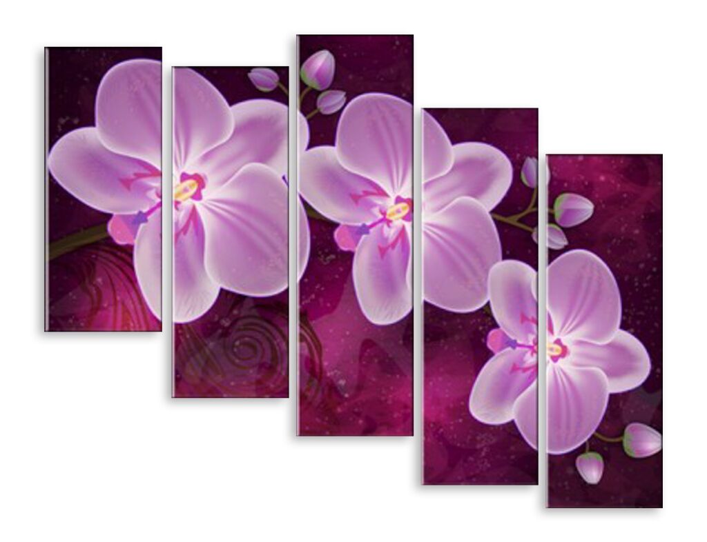 Модульная картина 5850 "Фиолетовые цветы" фото 1