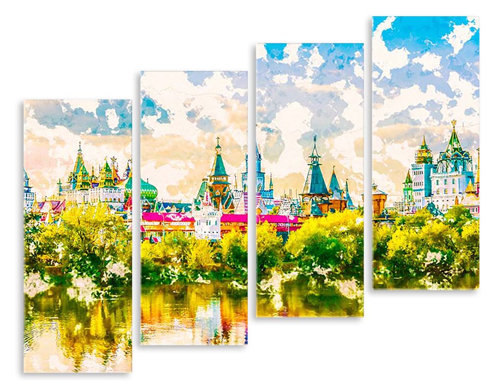 Модульная картина 3921 "Москва красками" фото 1