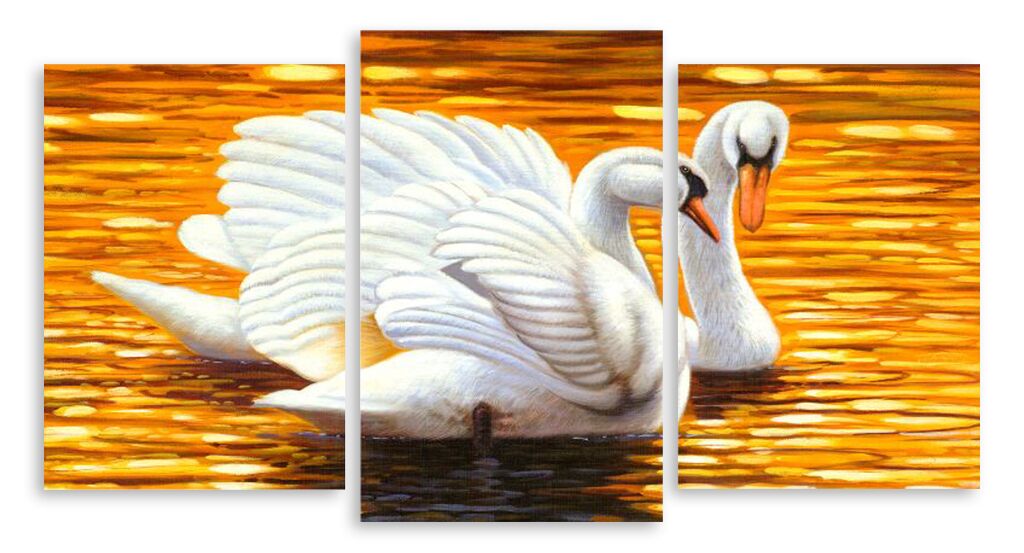 Модульная картина 5731 "Белые лебеди" фото 1