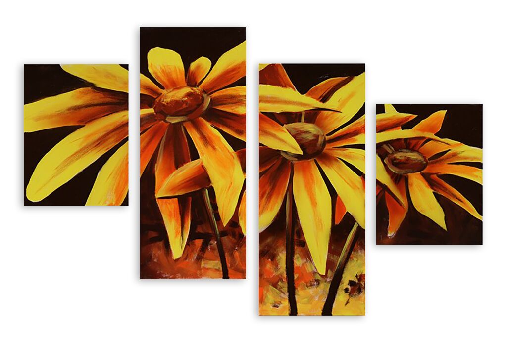 Модульная картина 635 "Жёлтые цветы" фото 1