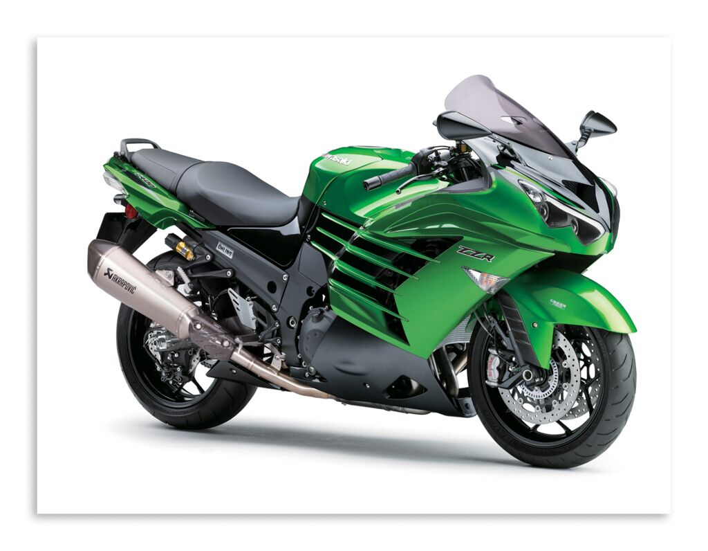 Постер 3555 "Зелёный мотоцикл" фото 1