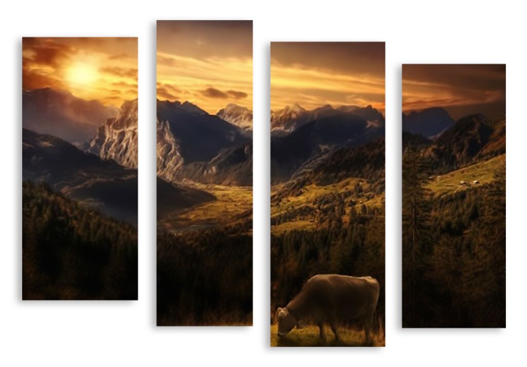 Модульная картина 2541 "Швейцарские горы" фото 1