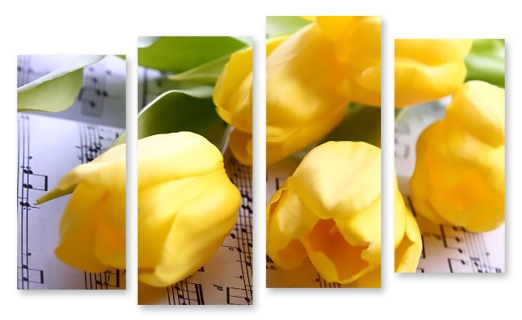 Модульная картина 1764 "Желтые тюльпаны" фото 1