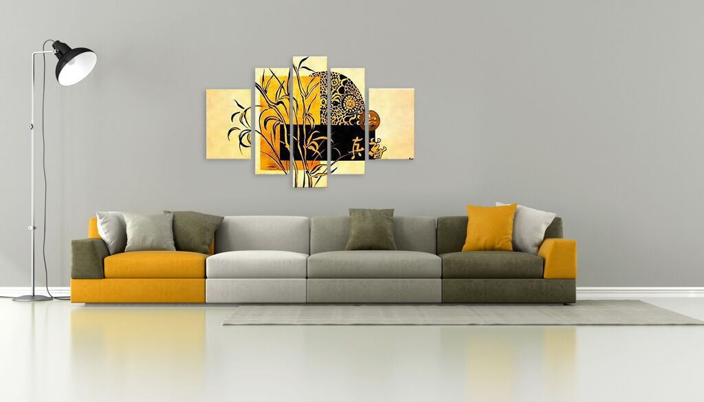 Модульная картина 993 "Желтый бамбук" фото 4