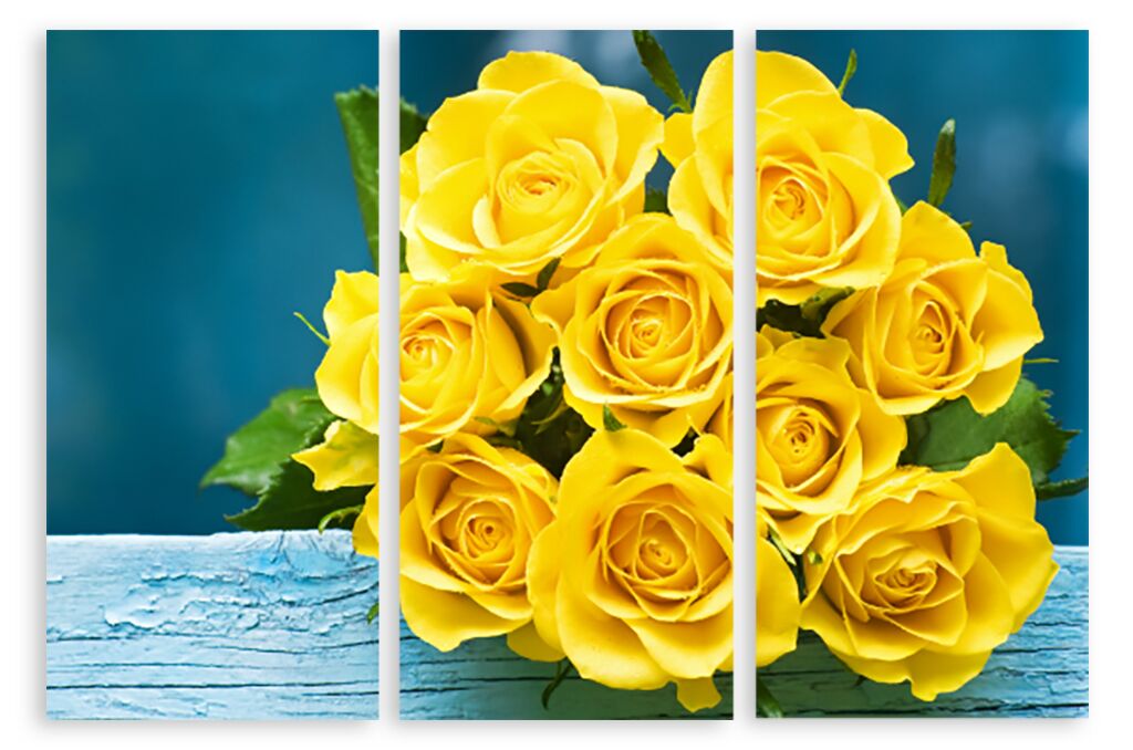 Модульная картина 442 "Жёлтые розы" фото 1