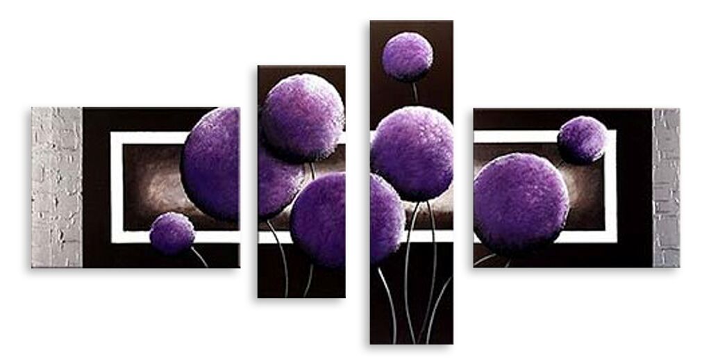 Модульная картина 4131 "Фиолетовые одуванчики" фото 1