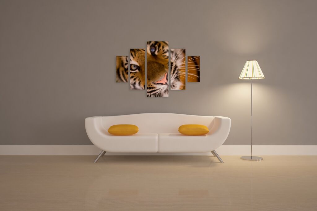 Модульная картина 1358 "Взгляд тигра" фото 3