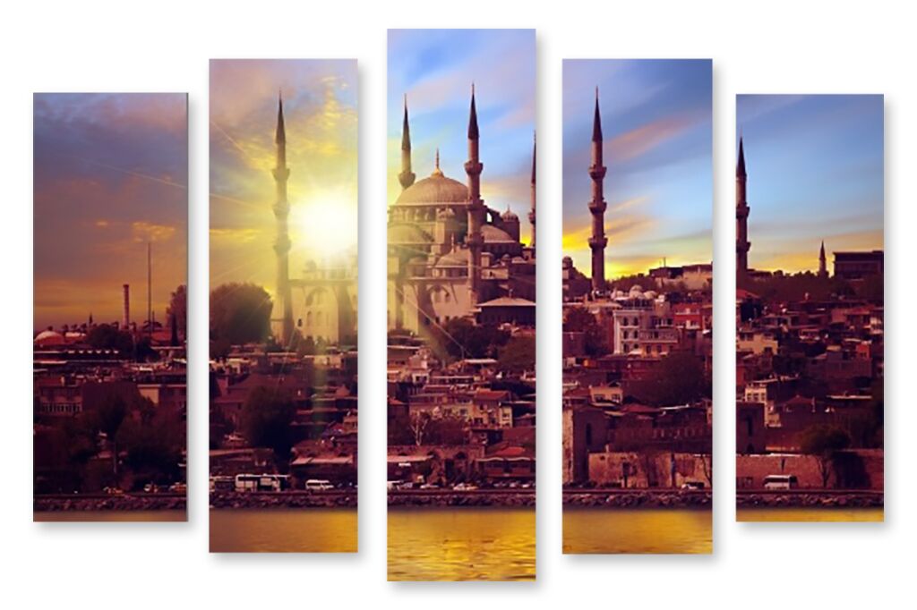 Модульная картина 2005 "Рассвет в Стамбуле" фото 1