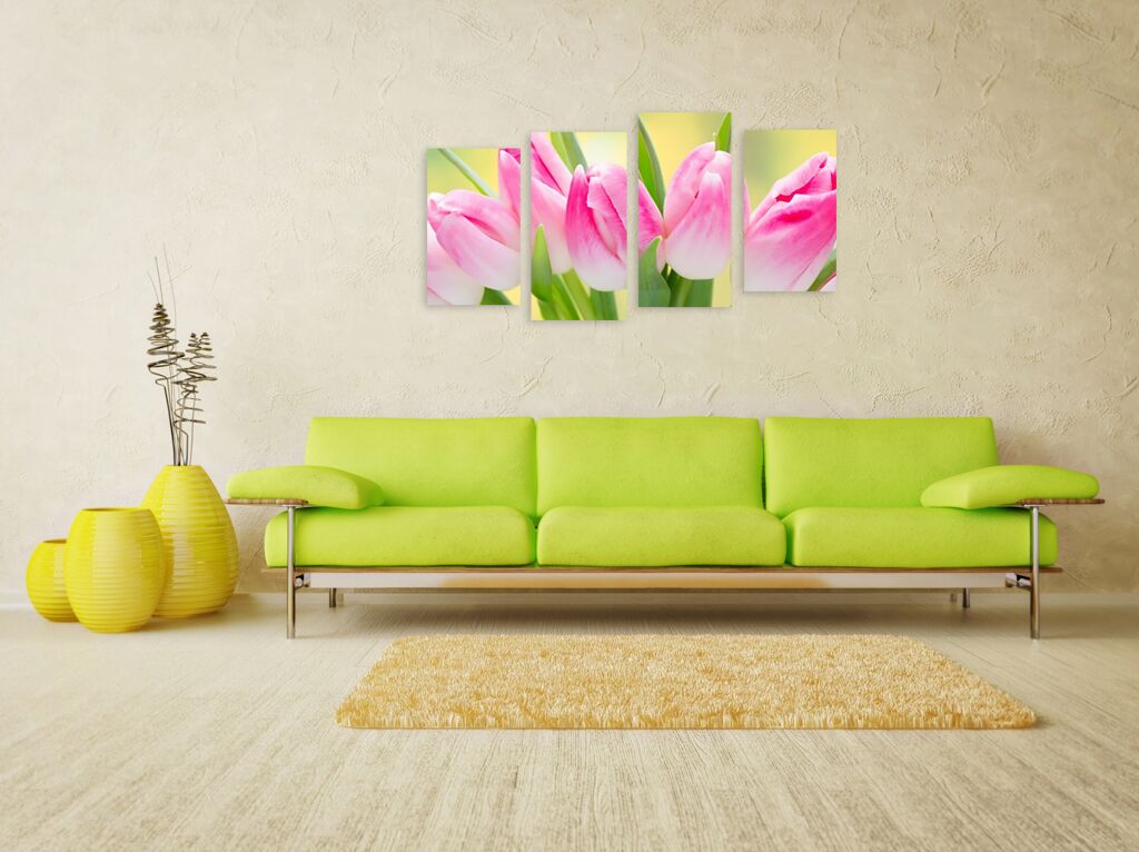 Модульная картина 1691 "Розовые тюльпаны" фото 4