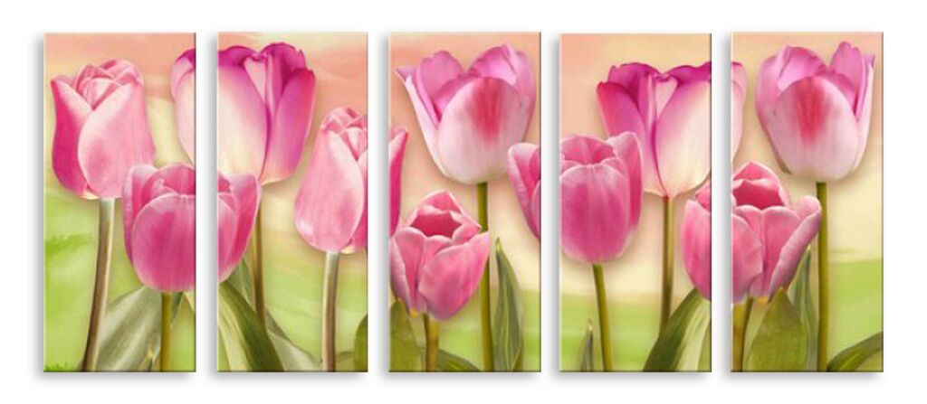 Модульная картина 4580 "Розовые тюльпаны" фото 1