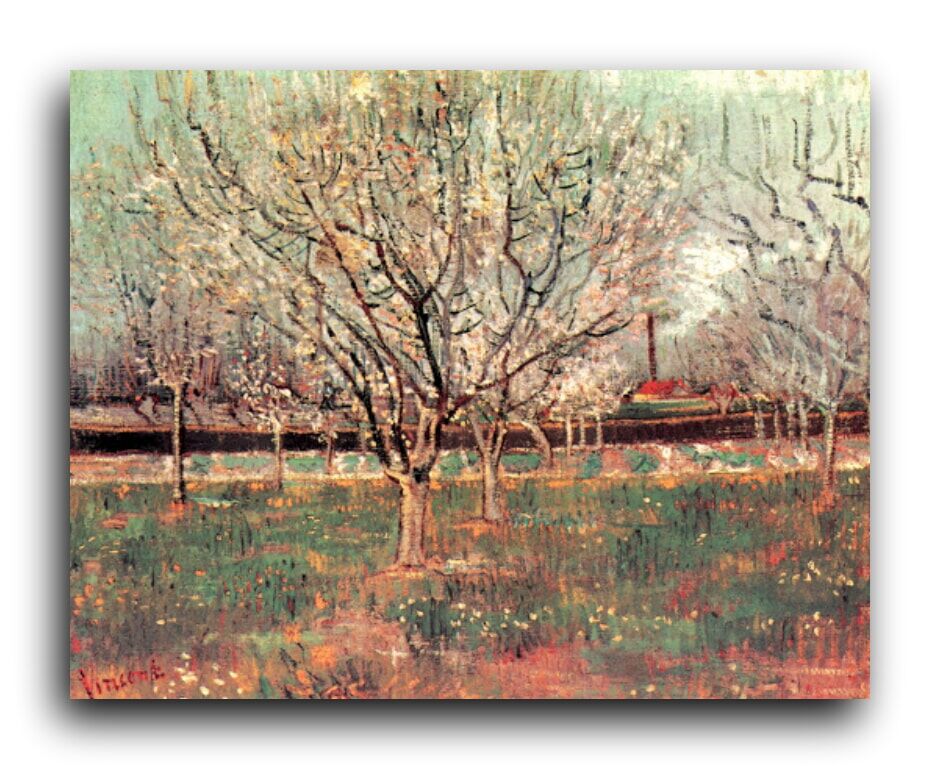 Репродукция 1583 "Фруктовый сад, сливы в цвету (Orchard in Blossom Plum TreeOrchard in Blossom Plum Trees)" фото 1