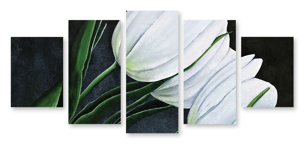 Модульная картина 928 "Белые тюльпаны" фото 1