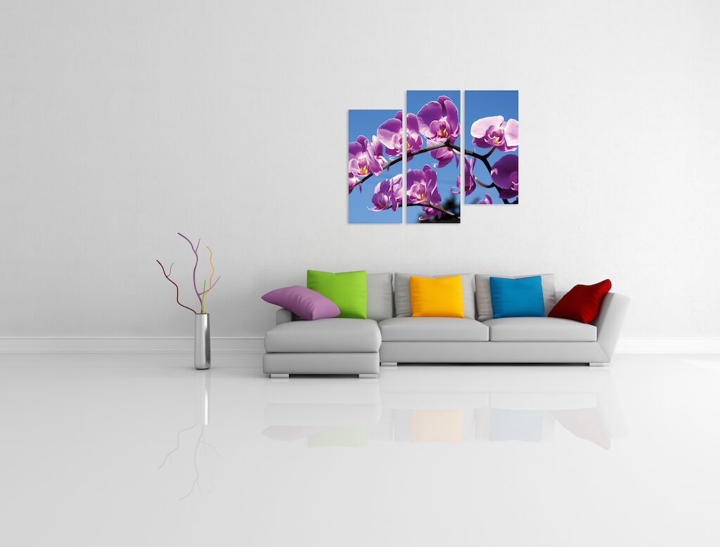 Модульная картина 90 "Сиреневые орхидеи" фото 4
