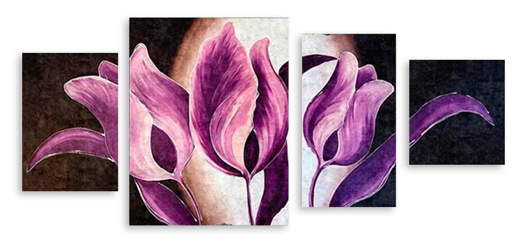 Модульная картина 4778 "Фиолетовые тюльпаны" фото 1
