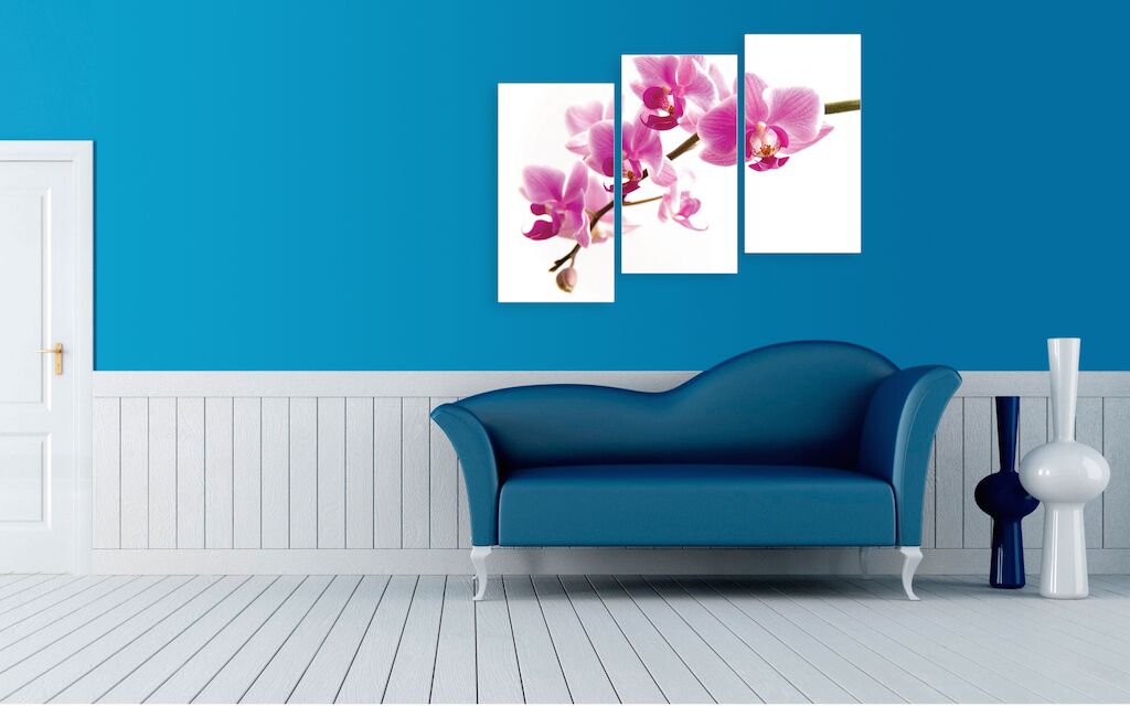 Модульная картина 196 "Розовые орхидеи" фото 4