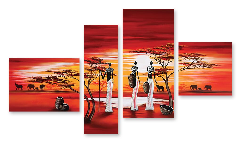 Модульная картина 350 "Африканские женщины" фото 1