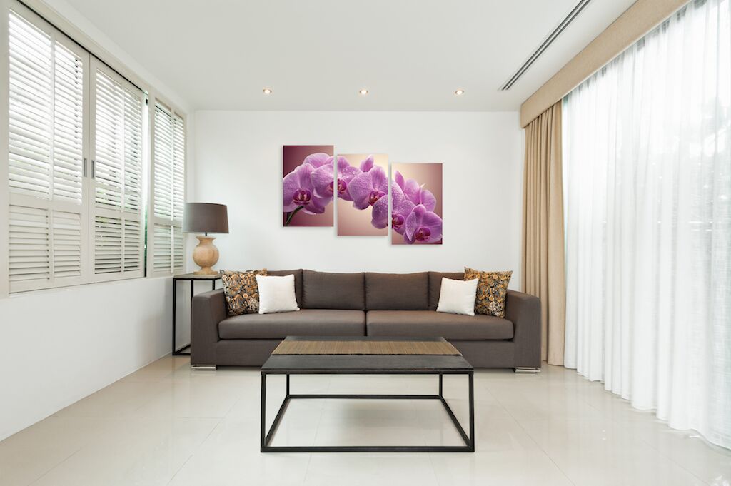 Модульная картина 225 "Розовые орхидеи" фото 3