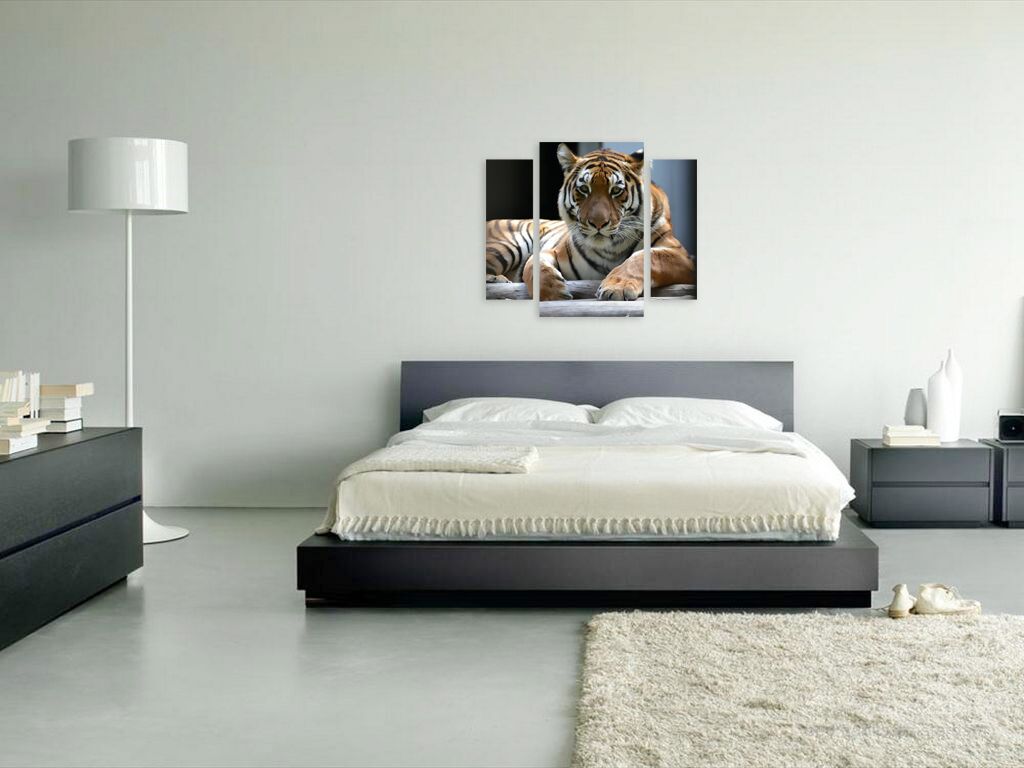 Модульная картина 1356 "Уставший тигр" фото 4