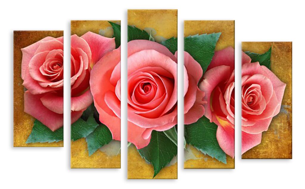 Модульная картина 3379 "Розовые розы" фото 1