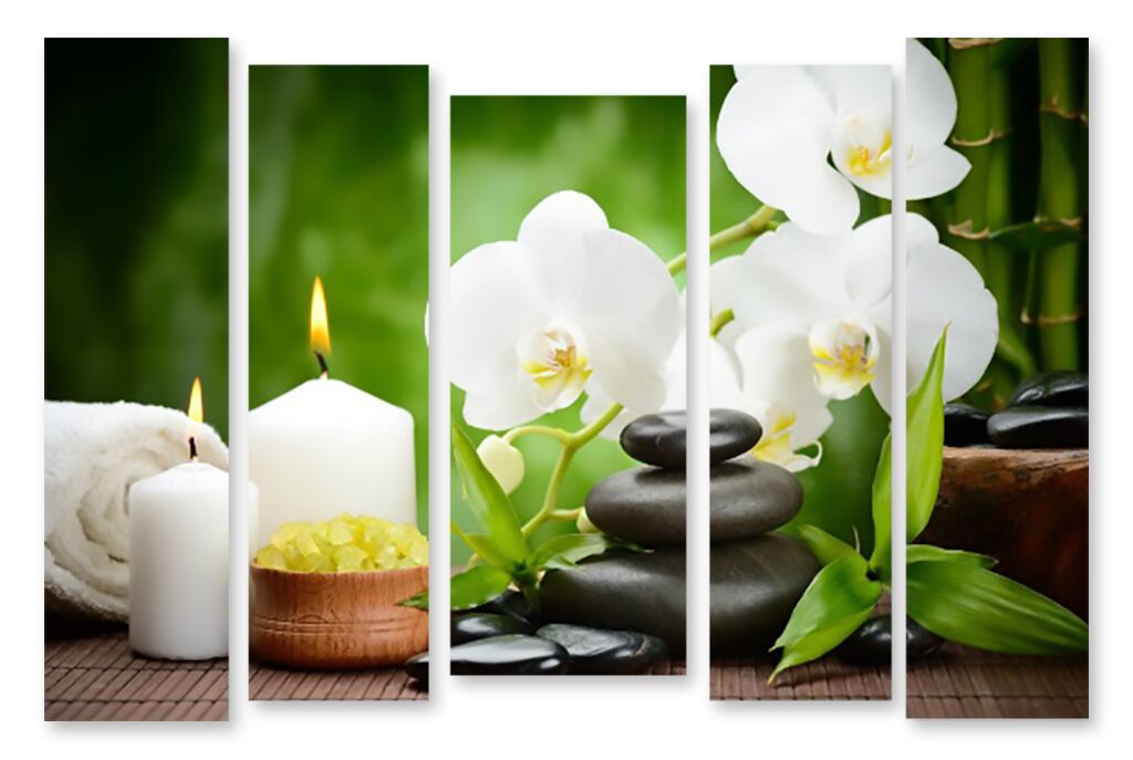 Модульная картина 1310 "Белые орхидеи" фото 1