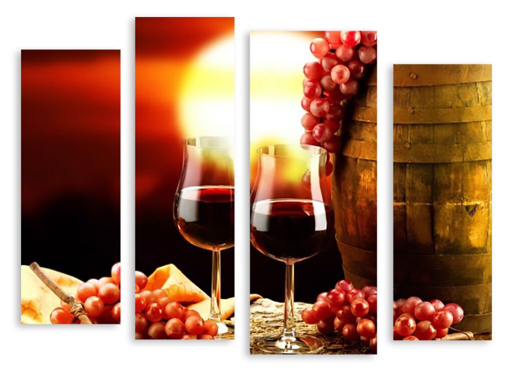 Модульная картина 2396 "Вино из бочки" фото 1