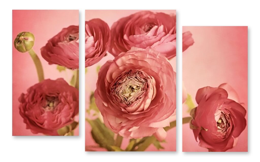Модульная картина 1813 "Розовые розы" фото 1