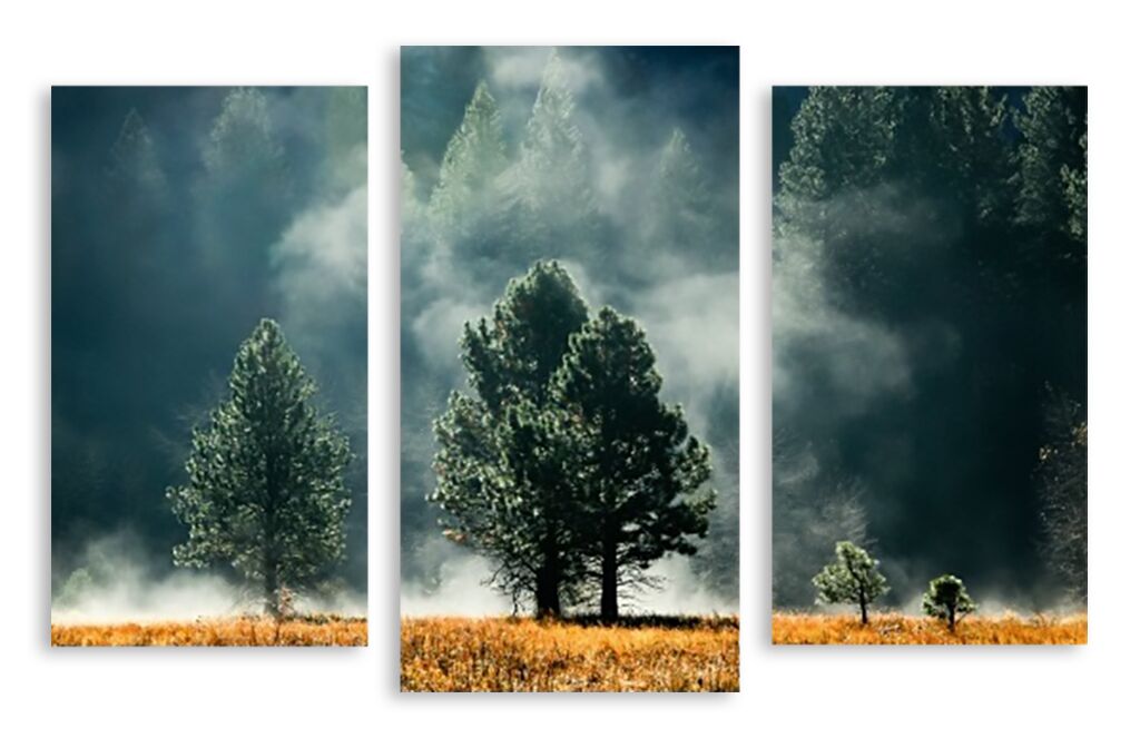Модульная картина 3045 "Деревья в тумане" фото 1