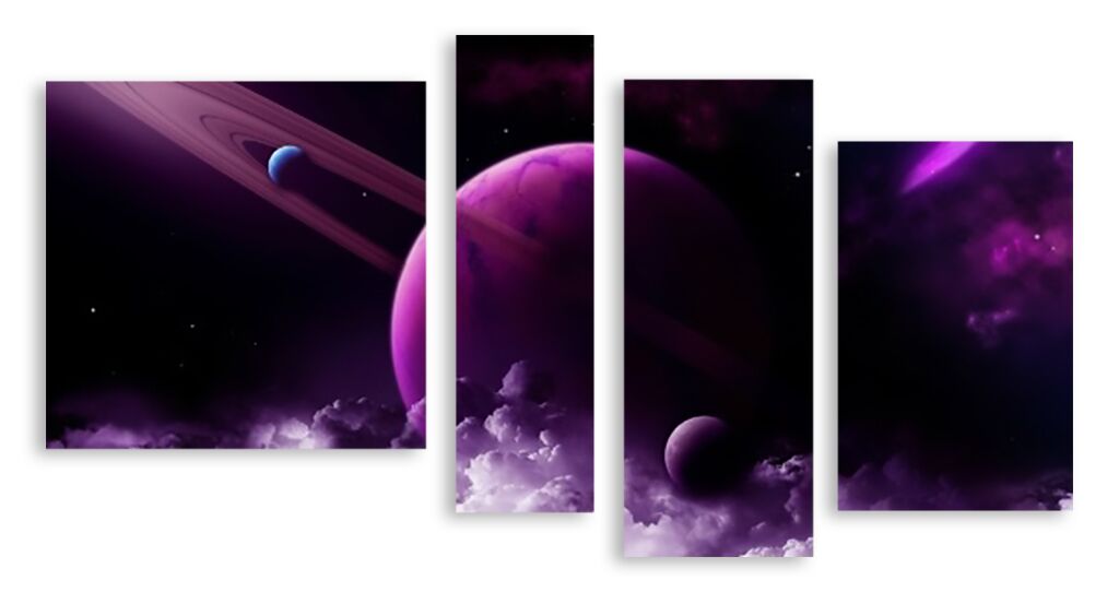 Модульная картина 2781 "Фиолетовый космос" фото 1