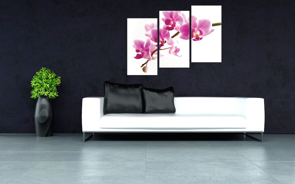 Модульная картина 196 "Розовые орхидеи" фото 2