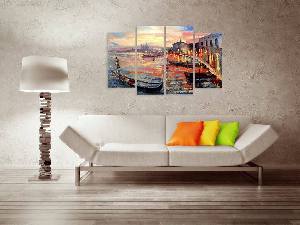 Модульная картина 1256 "Закат в Венеции" фото 3