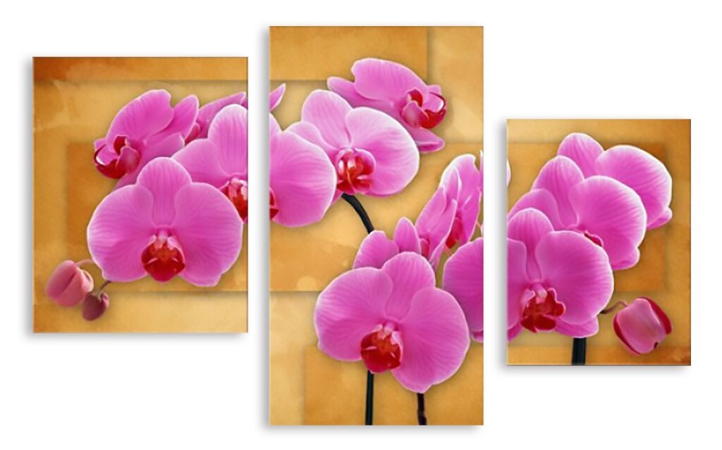 Модульная картина 3185 "Розовые орхидеи" фото 1