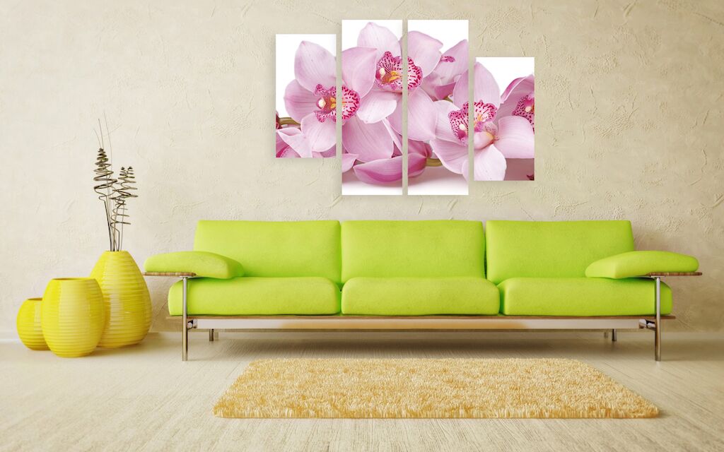 Модульная картина 231 "Розовые орхидеи" фото 3