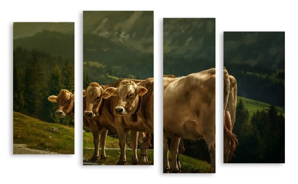 Модульная картина 2556 "Коровы" фото 1