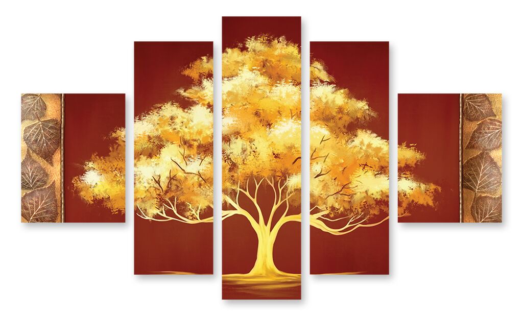 Модульная картина 818 "Дерево в золоте" фото 1